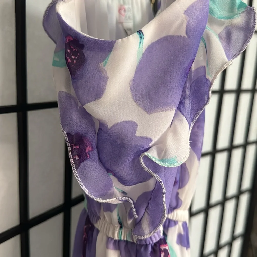 TCP 🆕 Floral Dress Fully Lined Elasticized Waist Spring Summer NWOT Sz 14